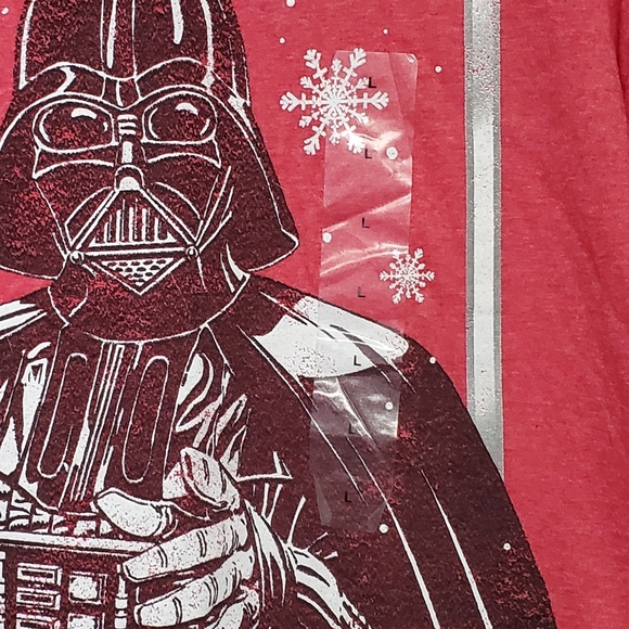 NWT Star Wars Darth Vader Christmas T-shirt Large "Lack of Cheer Disturbing" - Picture 4 of 5